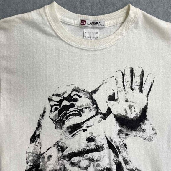 Encolor Hand Painted Designs T-Shirt Mens Small White‎ Cotton Graphic - Picture 7 of 10